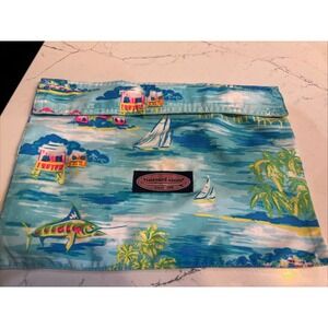 Vineyard Vines Water Resistant Pouch Wet‎ Bag Swim Suit Bag Fishing Lures Blue
